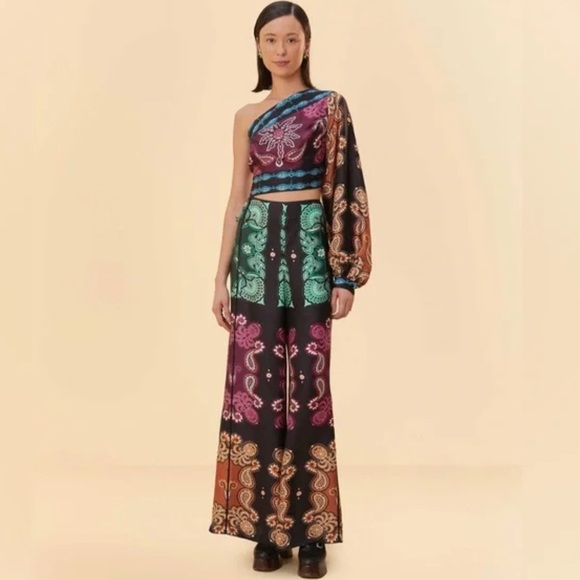 Farm Rio Sweet Mermaids One Shoulder Jumpsuit Romper